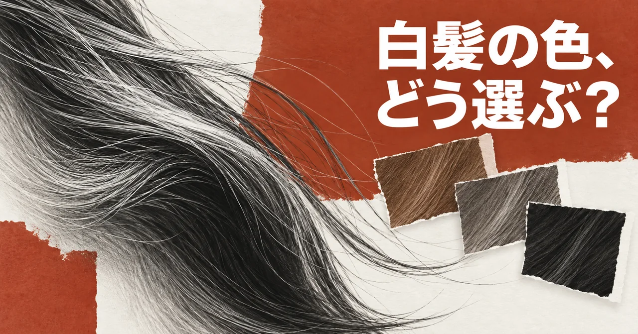 白髪をどう整えるかの雑誌の表紙のイメージ