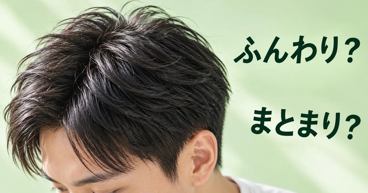 髪をふんわりさせるかまとめるかの男性シャンプーの記事の入口のイメージ